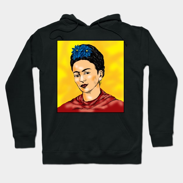 Frida Kahlo Print Hoodie by rachelsfinelines